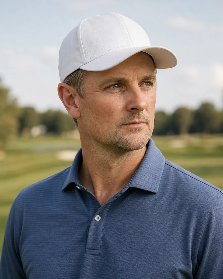 Prompt-only review placeholder for Justin Rose player portrait image