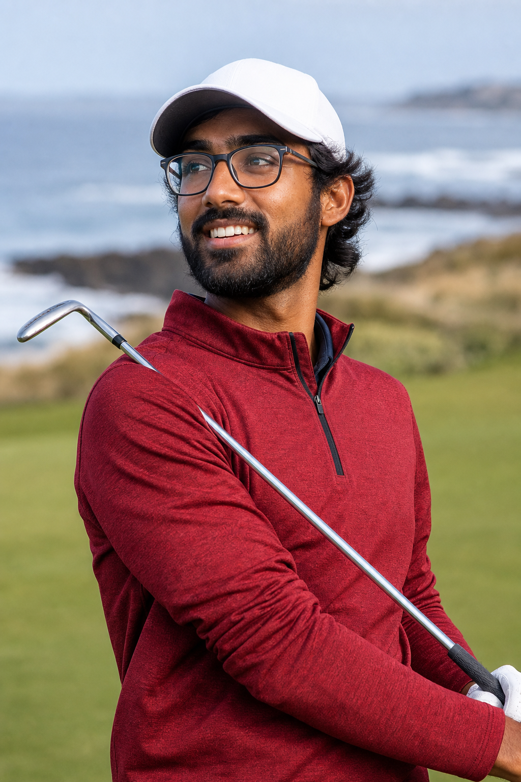 AI-generated review portrait direction for Akshay Bhatia