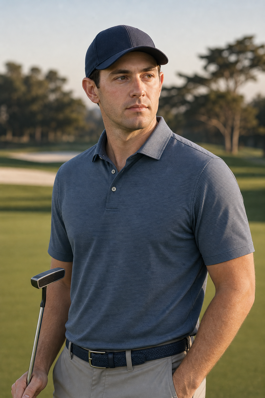 AI-generated review portrait direction for Patrick Cantlay