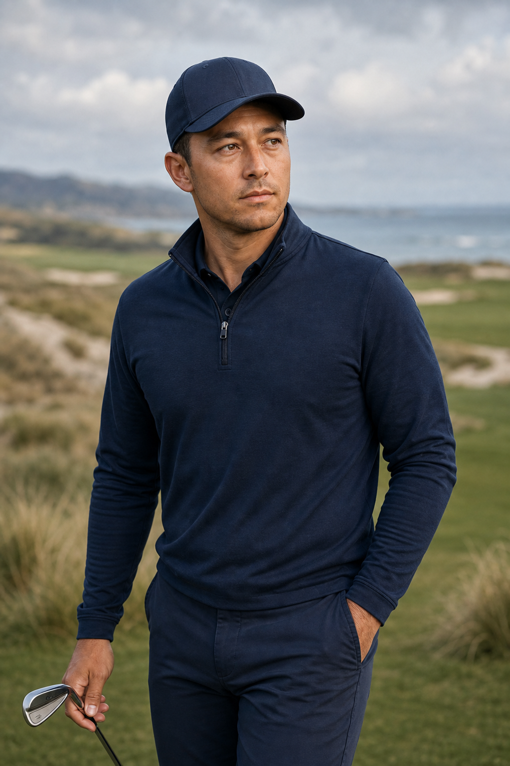 AI-generated review portrait direction for Xander Schauffele