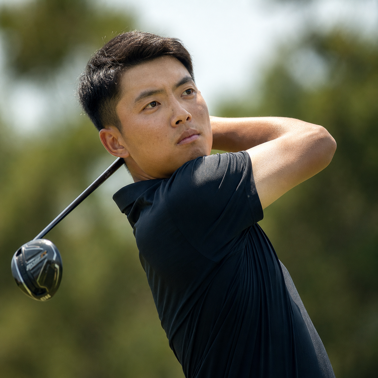 AI-generated Golf.club player portrait for Zhou Yanhan