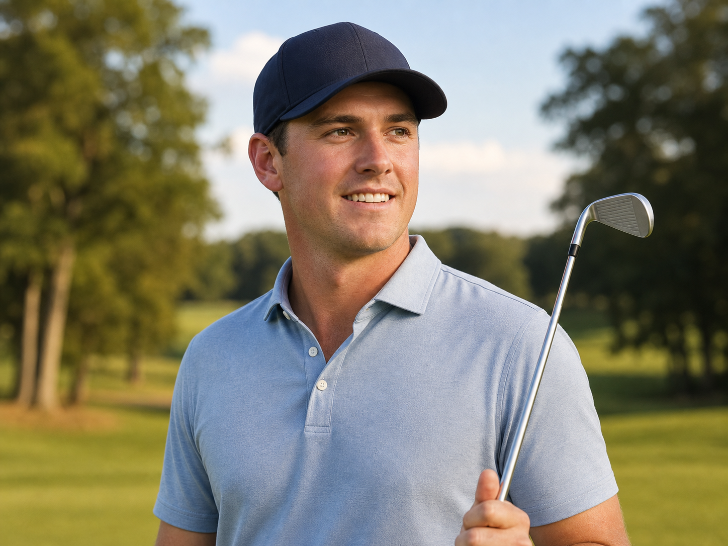 AI-generated Golf.club player portrait for Davis Thompson