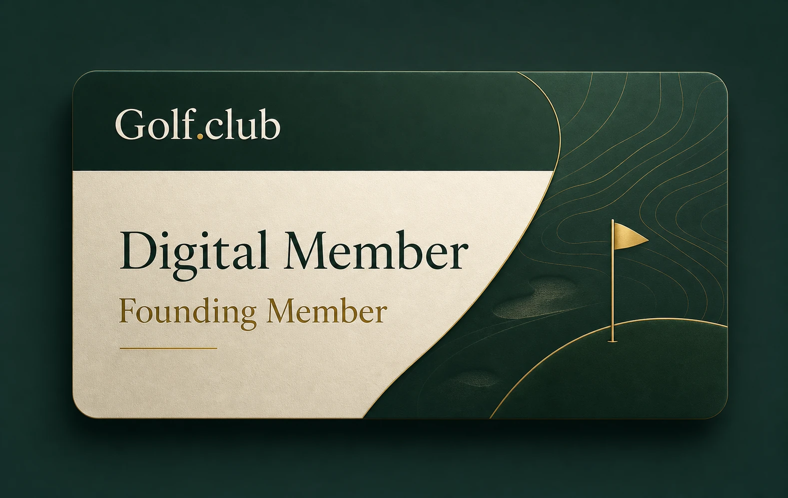 Golf.club digital member card for founding members