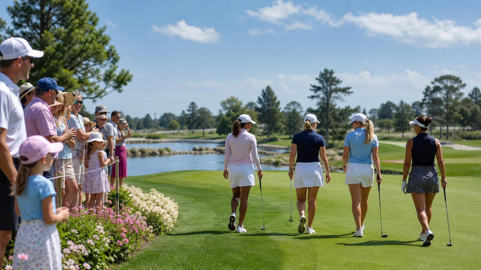 Women's golf tournament scene