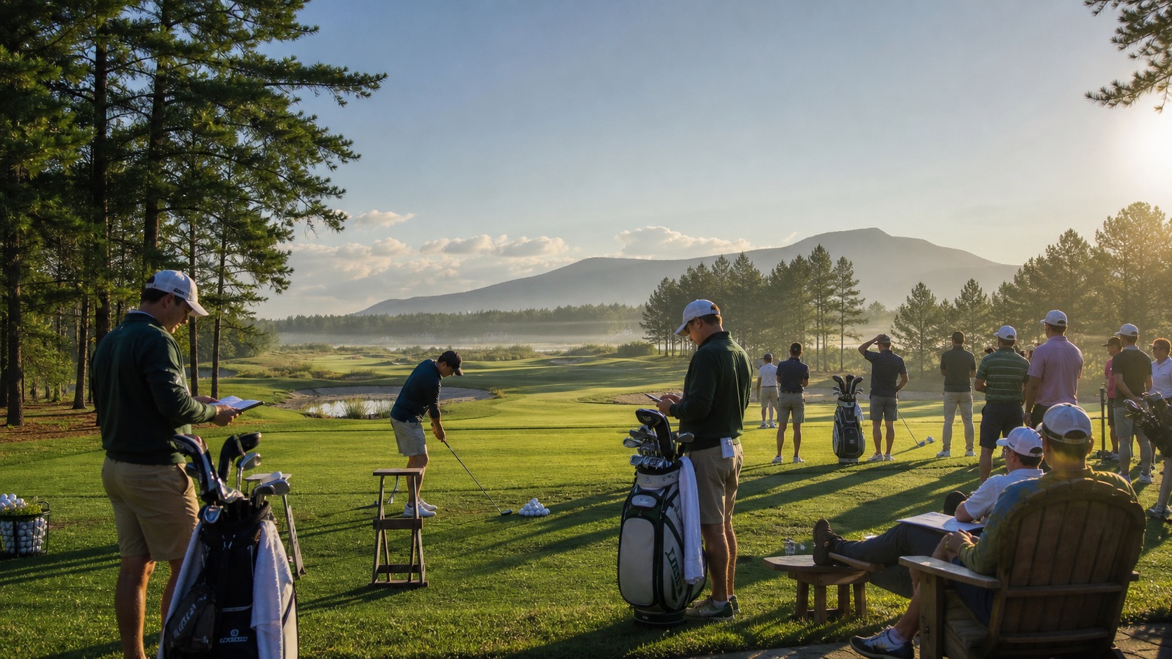 Golfer preparing before a PGA TOUR round.
