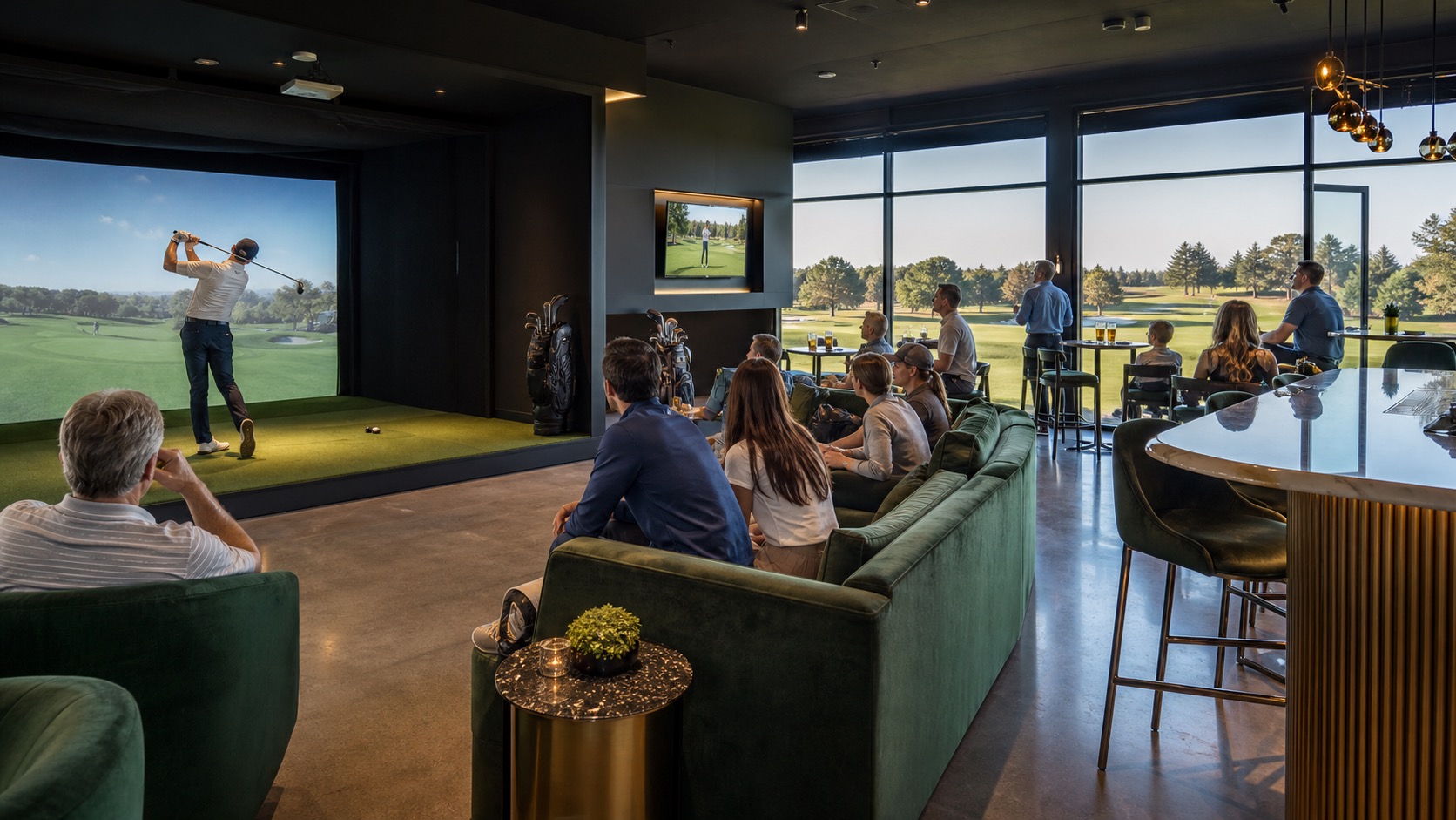 Golf fans following tournament coverage.